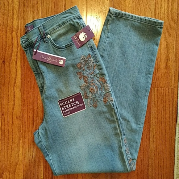 Gloria vanderbilt embroidered jeans Clearance